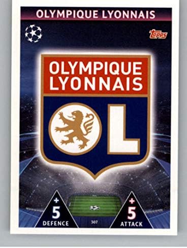 2018-19 Topps UEFA Şampiyonlar Ligi Maçı Attax 307 Kulüp Rozeti Olympique Lyonnais Futbol Ticaret Kartı