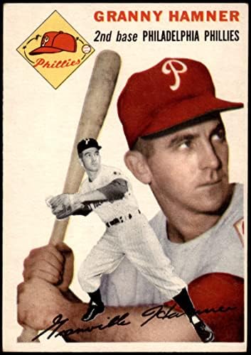 1954 Topps 24 Büyükanne Hamner ile Philadelphia Phillies (Beyzbol Kartı) (Beyaz Arka) ESKİ Phillies