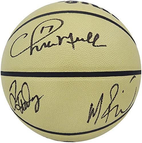 Chris Mullin, Tim Hardaway ve Mitch Richmond, Wilson Gold İç / Dış Mekan NBA Basketbolu ile Anlaştı-İmzalı Basketbollar