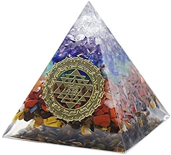Sharvgun Orgonit Yedi Çakra Piramit Aura Kehanet Malzemeleri Yoga Meditasyon Süsler Reçine Zanaat EMF Koruma Şanslı Taş
