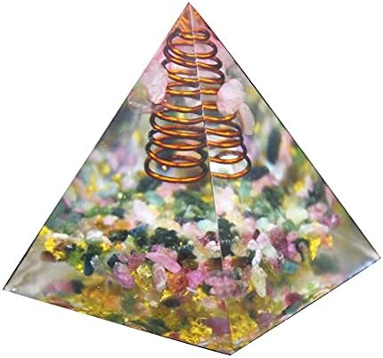 Sharvgun Piramit Yedi Çakra Heykelcik Doğal Taş Orgonit Kristalleri EMF Koruma Meditasyon Aracı Reiki Hediye Ev Ofis Dekor