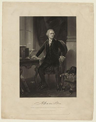 Tarihi Fotoğraflar 1861 Fotoğraf Chappel'in Orijinal Tablosundan Bir Hamilton, Yayıncıların Elinde Alexander Hamilton, Yarısı