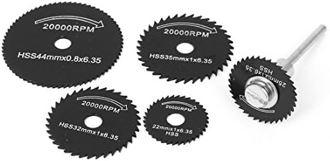 Aexıt 5 adet HSS Aşındırıcı Tekerlekler ve Diskler Mini Döner Kesme Tekerleği Kesme Kesici Disk Siyah Flap Tekerlekler w