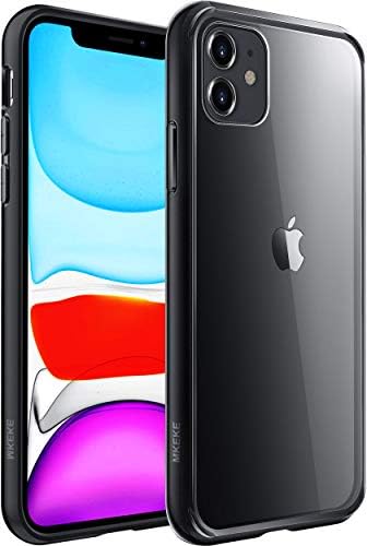 Mkeke iPhone 11 Kılıf için Uyumlu, 6.1 İnç için Siyah Şok Emme Tamponları Kılıfları