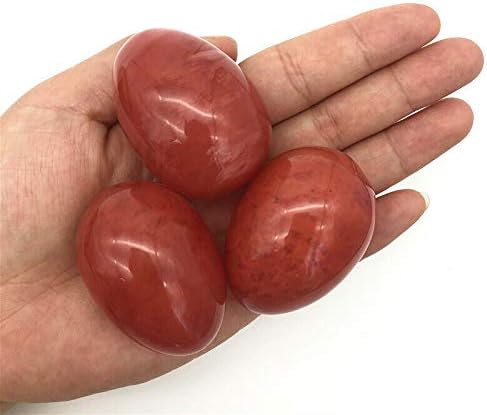 LAAALİD XN216 1 adet Büyük Boy Kırmızı Karpuz Kuvars Kristal Yumurta Şekilli Taşlar Şifa Reiki Dekor Taşlar ve Mineraller