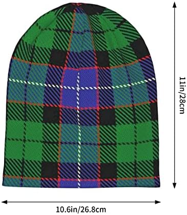 MIZIBAO Unisex Bere Şapka İskoç Beyaz, Kırmızı ve Yeşil Ekose Tartan Sıcak Hımbıl örgü şapka Şapkalar Hediye Yetişkin için