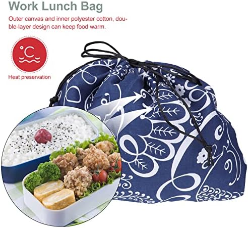 Hemoton 6 adet yemek taşıma çantası Japon İpli Bento Kılıfı Taşınabilir Bento Çantası Öğle Yemeği Kullanışlı Çanta Taşınabilir