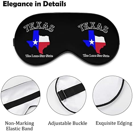 Texas, Yalnız Yıldız Devlet Komik Uyku Göz Maskesi Yumuşak Körü Körüne Göz Kapağı Ayarlanabilir Kayış ile Gece Siperliği