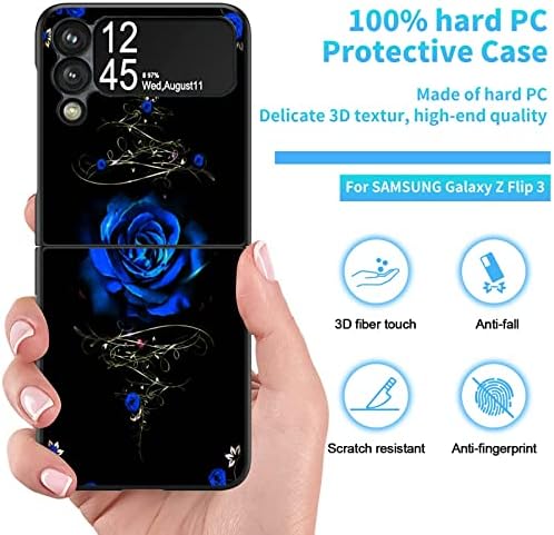 Samsung kılıfı Z Flip 3 5G, Dikoer Galaxy Z Flip 3 2021 telefon kılıfı için Kadın Erkek, ağır Ultra İnce Dokulu PC Geri Darbeye