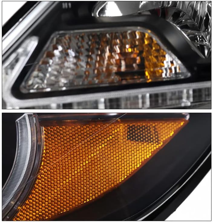 ZMAUTOPARTS LED Tüp Siyah Projektör Farlar Farlar 2015-2019 Toyota Sienna SE/Limited