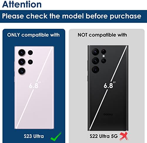 Samsung Galaxy S23 Ultra 5G 6.8 2023 ile Uyumlu Simpeak 2 Paket Kamera Lens Koruyucusu, S23 Ultra 6.8 için Bireysel 9H Temperli