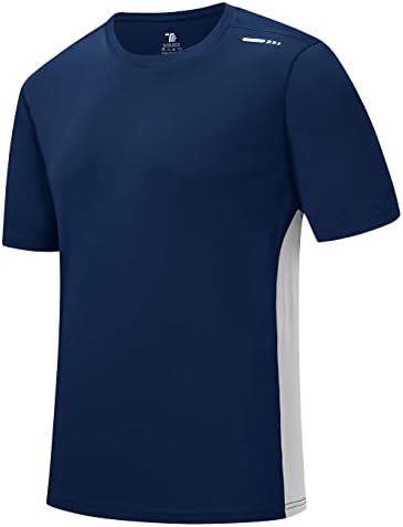 YSENTO erkek Golf polo gömlekler Kısa Kollu Ekip Boyun UPF 50 + Nem Esneklik Hızlı Kuru koşu tişörtü