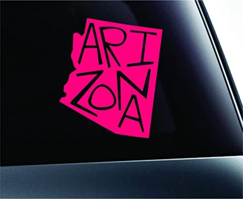 Eyalet Adı Arizona Sembol Çıkartması Komik Araba Kamyon Sticker Pencere (Pembe)