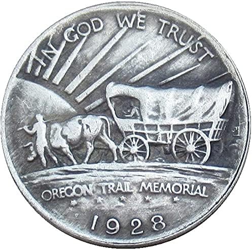 Amerikan Yarım Dolar hatıra parası 1928 Dış Kopya Gümüş Kaplama