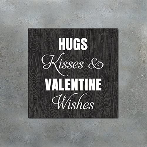 Tollyee Ahşap Işareti Söyleyerek Hugs Öpücükler Ve Sevgililer Dilek Çiftlik Evi Rustik Duvar Sanatı İncil Alıntı Ahşap Işareti