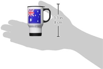 3dRose Avustralya Bayrağı Paslanmaz Çelik Seyahat Kupası, 14 Ons