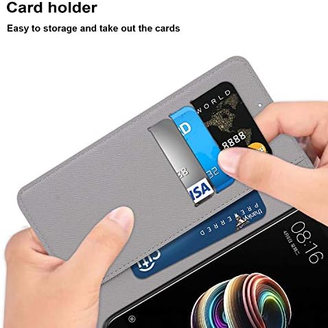 Samsung kılıfı Galaxy A50, Şeker Evi Moda cüzdan kılıf Tasarım PU Deri kart tutucu ve [El Kayışı] Standı Manyetik Kapak (Serin