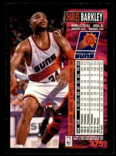 1994 Fleer 175 Charles Barkley Phoenix Suns (Basketbol Kartı) NM / MT Suns Kumral