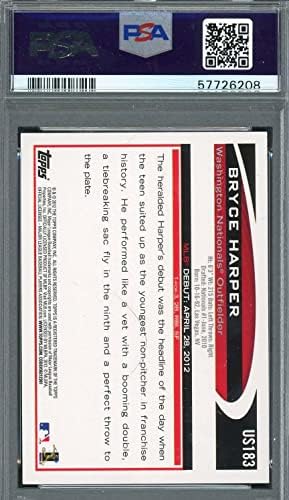 Bryce Harper 2012 Topps Güncelleme Beyzbol Çaylak Kartı RC US183 Kademeli PSA 9
