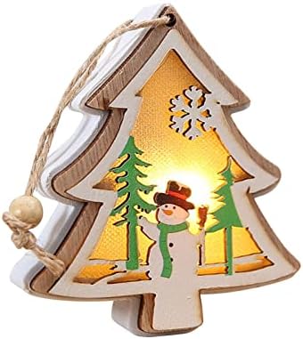 Noel Ev Süsleme Ahşap Noel Ağacı askı süsleri Şeker Kurdeleler ile Ahşap Ev Kolye Noel Partisi Garland Bağları 20