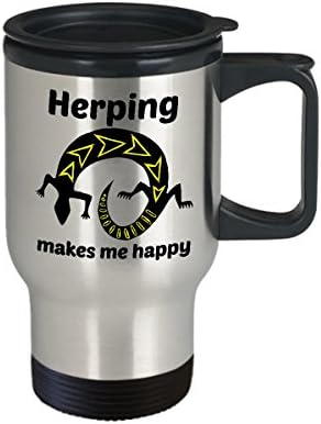 Herpes Seyahat Kupası-Amfibileri ve Sürüngenleri Aramayı Seven Biri için Harika Bir Hediye Kahve Kupası