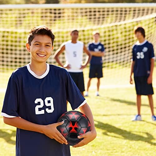 Deekin Pompa ile 6 adet Futbol Topu Resmi Boyut 3 Boyut 4 Boyut 5 Boyut Dış Spor Futbol Topu Makine dikişli Top Oyun Eğitimi