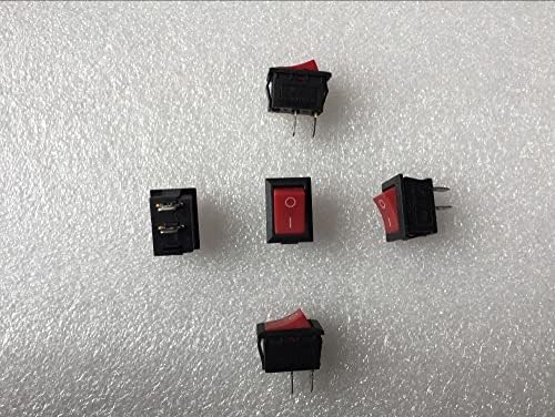5 Adet 2 Pin Snap-on / Off Pozisyon Yapış Tekne Düğmesi Anahtarı 110 V / 250 V