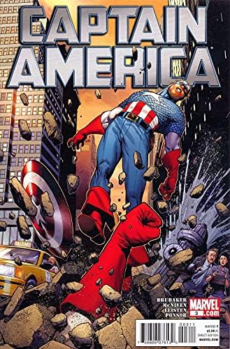 Kaptan Amerika (6. Seri) 3 VF / NM ; Marvel çizgi romanı / Ed Brubaker