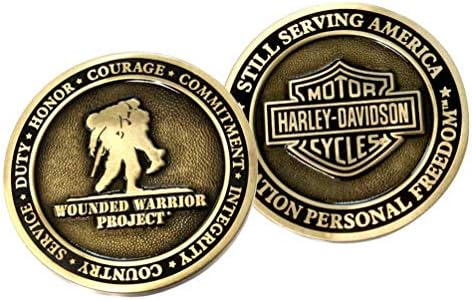 Harley-Davidson Bar & Kalkan Yaralı Savaşçı Projesi Mücadelesi Coin 8003425