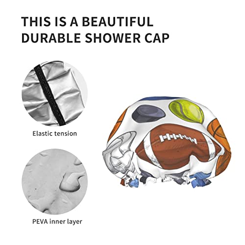 Kadınlar Kullanımlık Streç Hem Saç Şapka Futbol Futbol Beyzbol Basketbol Çift Katmanlar Su Geçirmez Duş Başlığı banyo bonesi