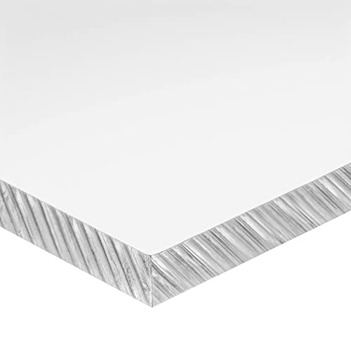 Ekstrüde Akrilik Plastik Levha, Şeffaf, 3/16 inç Kalınlığında x 24 inç Genişliğinde x 24 inç Uzunluğunda