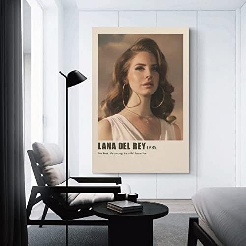 FVO Lana Del Rey Posterler 90 s Vintage Poster Odası Estetik Poster Dekoratif Boyama Tuval Duvar Sanatı Oturma Odası Posterler