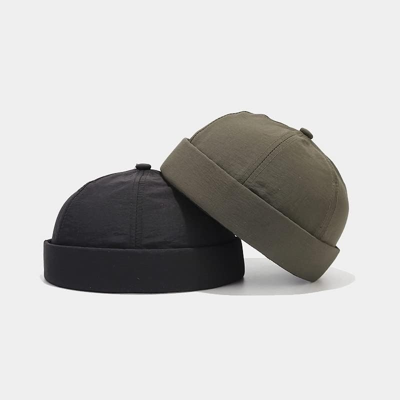 4 Paket Docker Şapka Brimless Şapka Takke bere şapka Kap Erkekler Kadınlar için Kadife Retro Tarzı Haddelenmiş Manşet liman