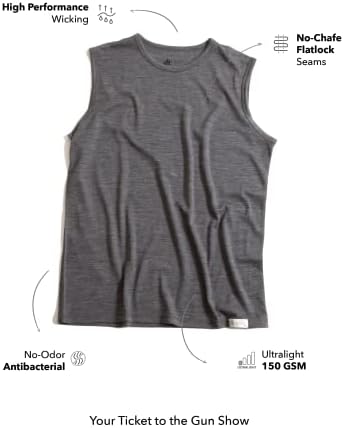 Yünlü Giyim Erkek Merinos Yünü Kolsuz Bluz-Ultra Hafif-Esneklik Nefes Alabilen Koku Önleyici