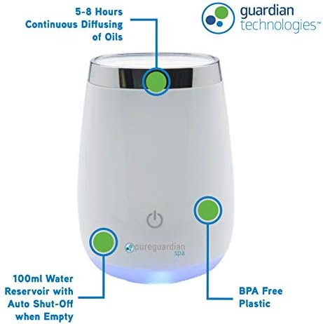 PureGuardian Guardian Technologies Uçucu Yağ Difüzörü, Ultrasonik, Serin Sis, Aromaterapi Rahatlatıcı Bir Ortam Yaratır,