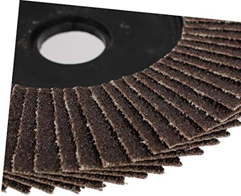 X-DREE 100mm Dış Çap Flap Zımpara Diski taşlama diski 80 Grit Siyah 10 adet(100mm Dış Çap Flap disko de lijado muelas aşındırıcı