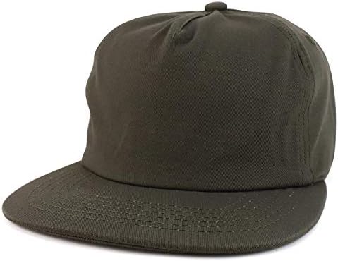 Trendy Giyim Mağazası Düz Yapılandırılmamış 5 Panel Düz Bill Snapback Beyzbol Şapkası