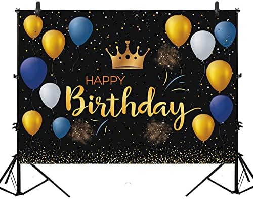 Doğum günü Zemin Altın ve Siyah Mutlu Doğum Günü Partisi Süslemeleri Afiş Kadın Erkek Fotoğraf Malzemeleri Arka Plan Mutlu