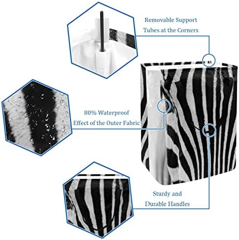 DJROW çamaşır sepeti Zebra Çizgili Büyük Katlanabilir çamaşır sepeti