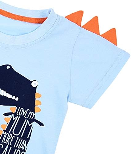 Küçük Erkek Dinozor Gömlek Yürümeye Başlayan Üst T-Shirt Rex Dino Bebek Amerikan Bayrağı Giysileri Yürümeye Başlayan T-Shirt