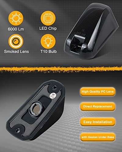 BIFTU LED Kabin ışıkları Ram ProMaster 3500 1500 25000 3500 Füme Lens Çatı Üst Gümrükleme ikaz lambaları ile T10 Amber Beyaz