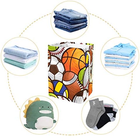 Inhomer Spor Topu 300D Oxford PVC Su Geçirmez Giysiler Sepet Büyük çamaşır sepeti Battaniye Giyim Oyuncaklar Yatak Odası
