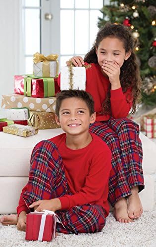 Aile için PijamaGram Noel Pijamaları, Termal Ekose