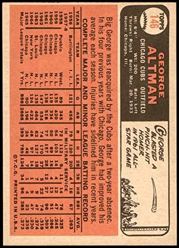 1966 Topps 146 George Altman Chicago Cubs (Beyzbol Kartı) NM / MT Cubs