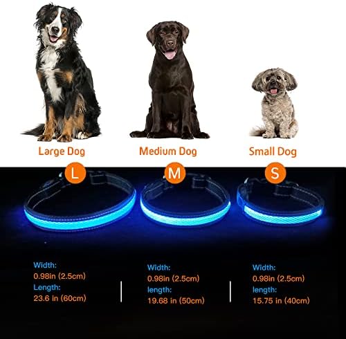 ASOYA PET LED köpek emniyet tasması ile USB Şarj Edilebilir Süper Parlak Köpek Yanıp Sönen Yaka ile 100 % Su Geçirmez, 4