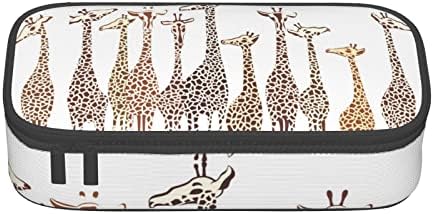 Sevimli Vahşi Karikatür Zürafalar Büyük Kapasiteli Kalem Kalem Kutusu, Büyük kalem çanta düzenleyici, Tedarik Okul Gençler