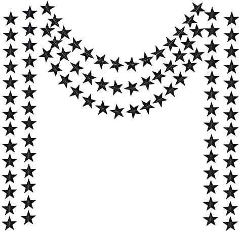 Honbay 2 ADET Çift Taraflı parlak kağıt Yıldız Garland Noel Galaksi Afiş Noel Garland-2.76 inç Çapında, 13 Feet Uzunluğunda