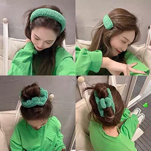 BYBYCD Kore Tarzı saç bandı Sevimli saç aksesuarları saç tokası Yün Açgözlü Klip Yeşil Şapkalar Saç Scrunchies(saç tokası)