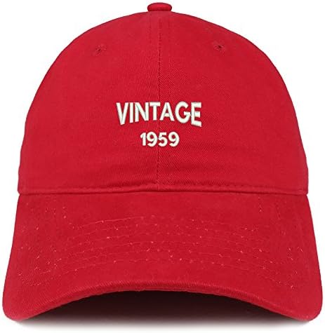 Trendy Giyim Mağazası Küçük Vintage 1959 işlemeli 64. Doğum Günü Ayarlanabilir pamuklu şapka