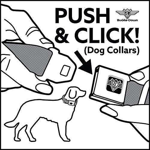 Toka-Aşağı Emniyet Kemeri Tokası Köpek Tasması-Uçan Domuzlar Siyah / Beyaz / Pembe-1,5 Geniş-18-32 Boyuna Uyar-Büyük